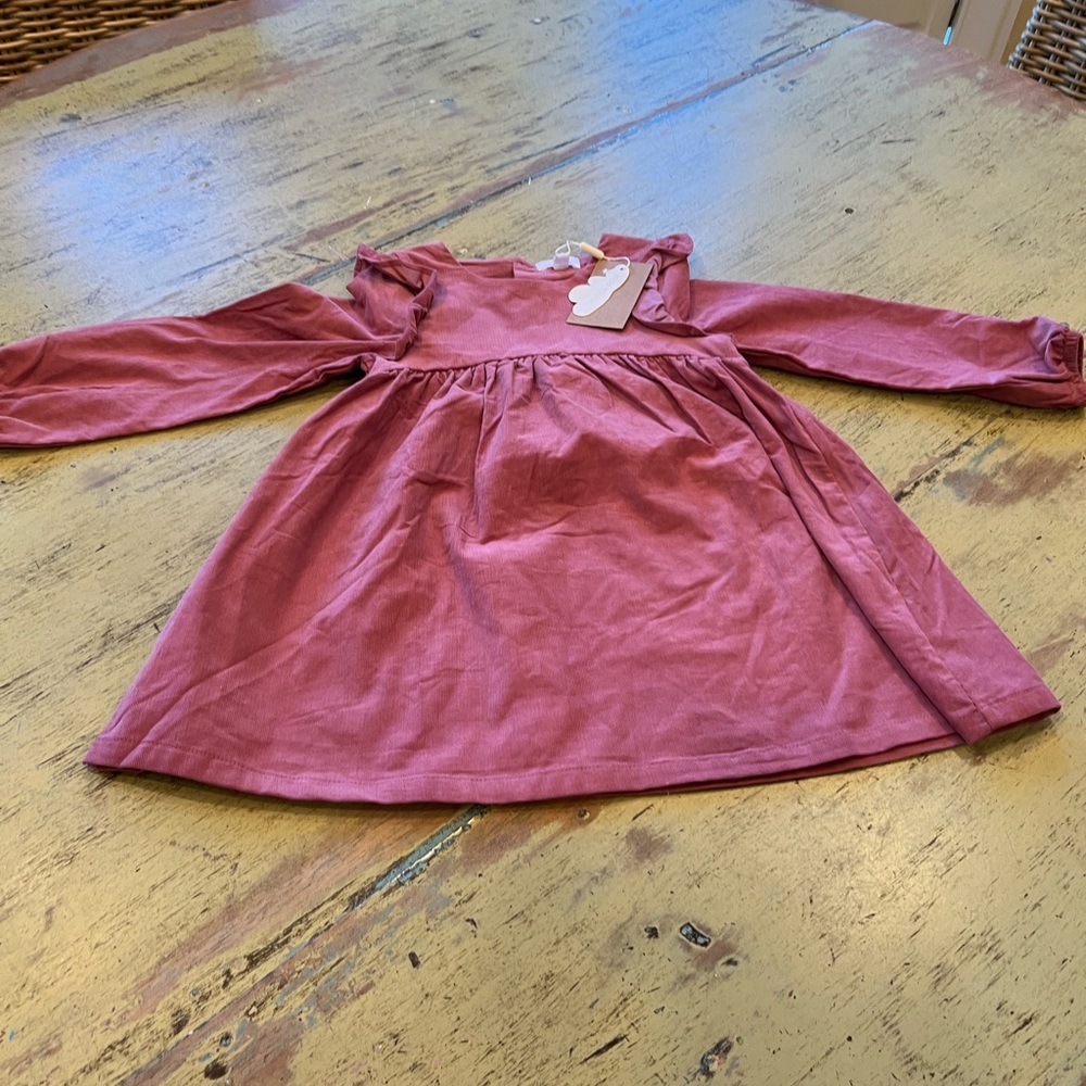 Angel Dear rust pink long sleeve dress. SZ 5